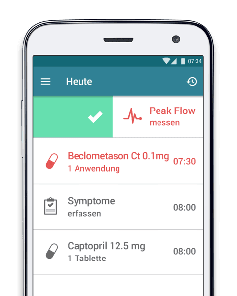 MyTherapy App für Menschen mit Asthma und Atemnot