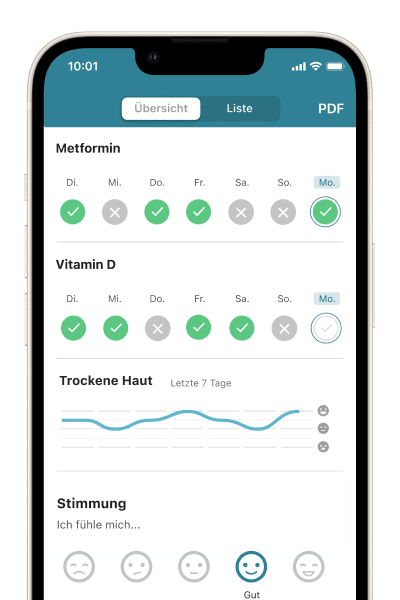 Behandlungsfortschritte beobachten mit MyTherapy