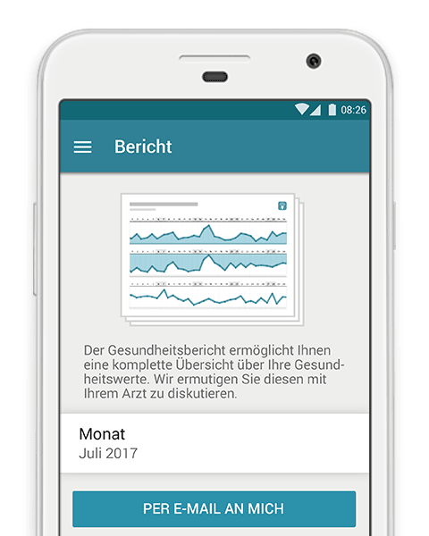 MyTherapy's automatisierter Gesundheitsbericht