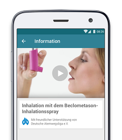 Der Behandlungsplan für die COPD-Therapie in einer App