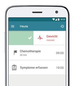 Eine App mit Erinnerungsfunktion für Medikamente zur Behandlung von Leukämie