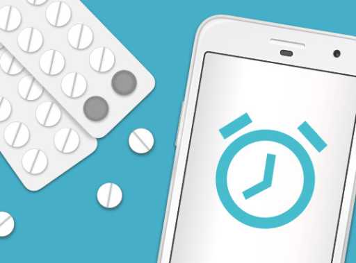 mytherapy medication reminder and well-being tracker app alarm clock graphic