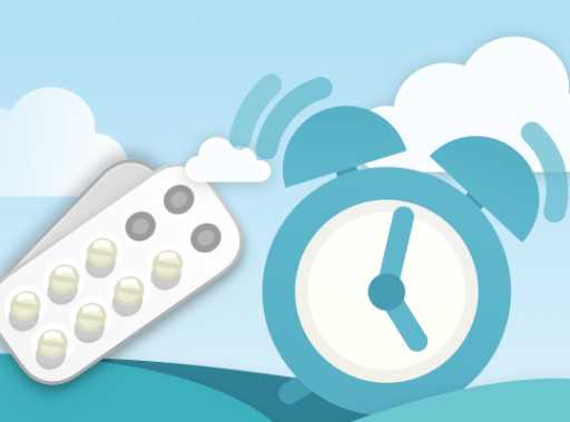 mytherapy medication reminder and well-being tracker app alarm clock graphic